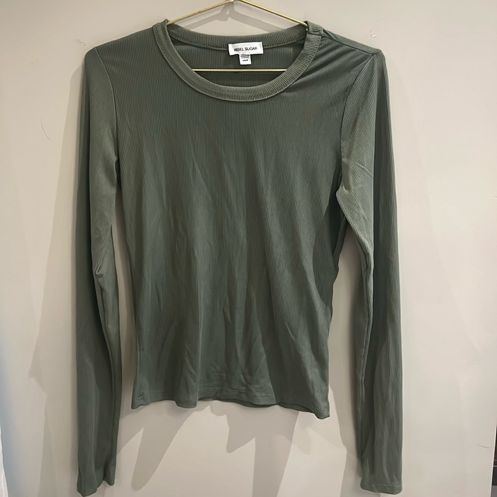 REBEL SUGAR Ribbed Long sleeve Shirt